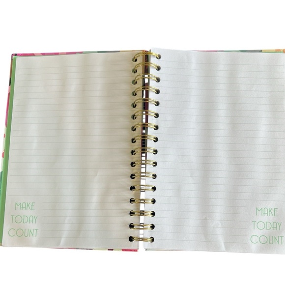 Floral Spiral Notebook Journal with Gold Accents Make Today Count - Picture 6 of 6